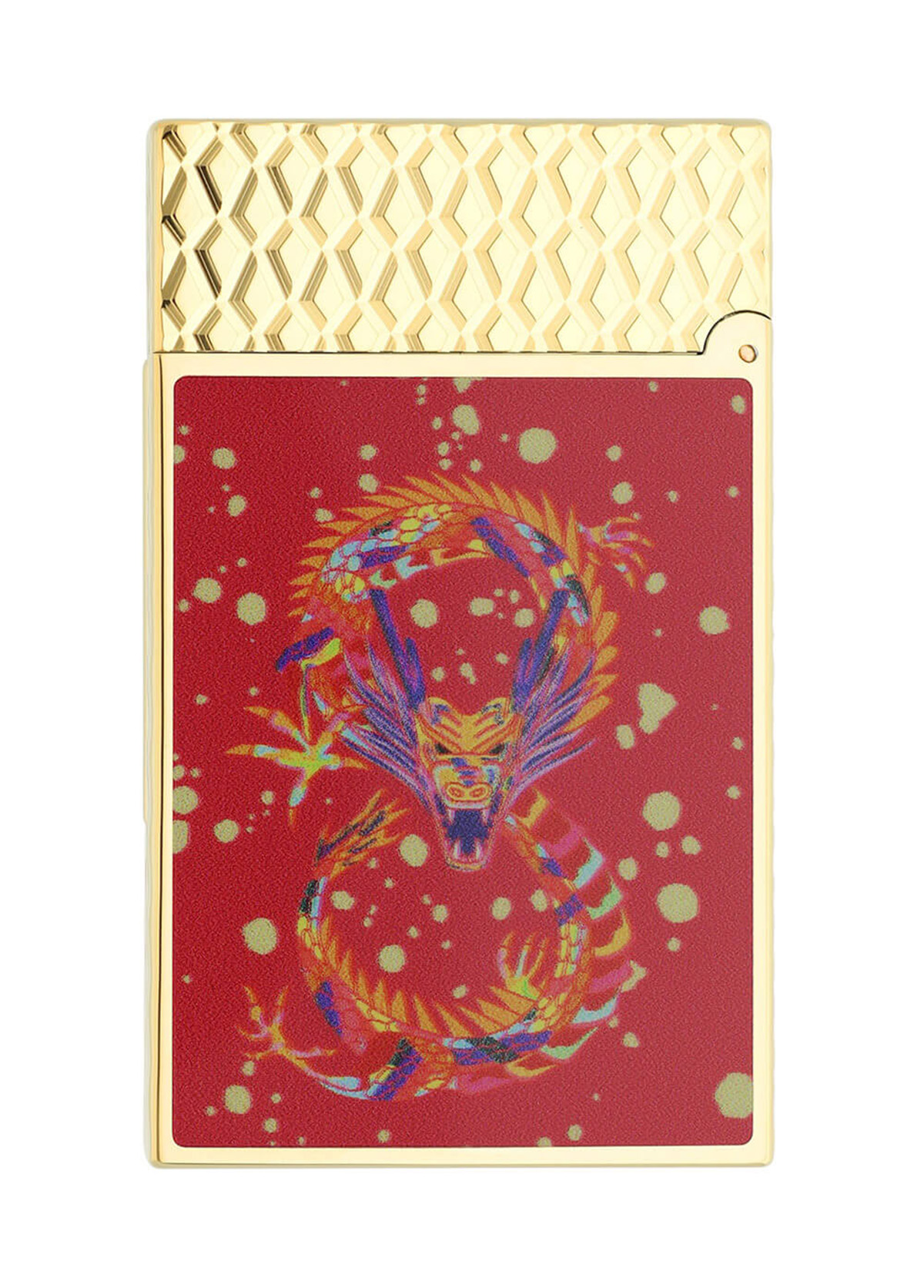 S.T. Dupont Ligne 2 Burgundy - Golden Year of The Dragon Perfect Ping Çakmak 16526
