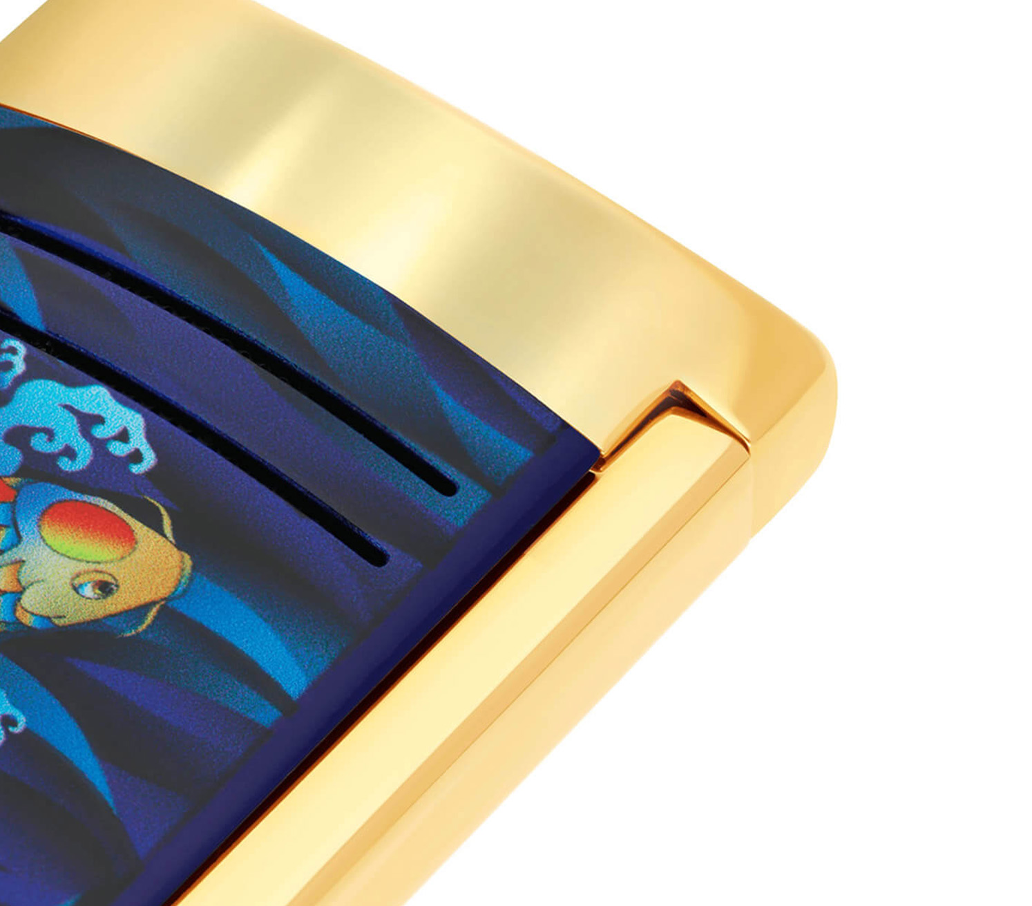 S.T. Dupont Maxijet Koi Fish Altın Rengi ve Mavi Çakmak 20397