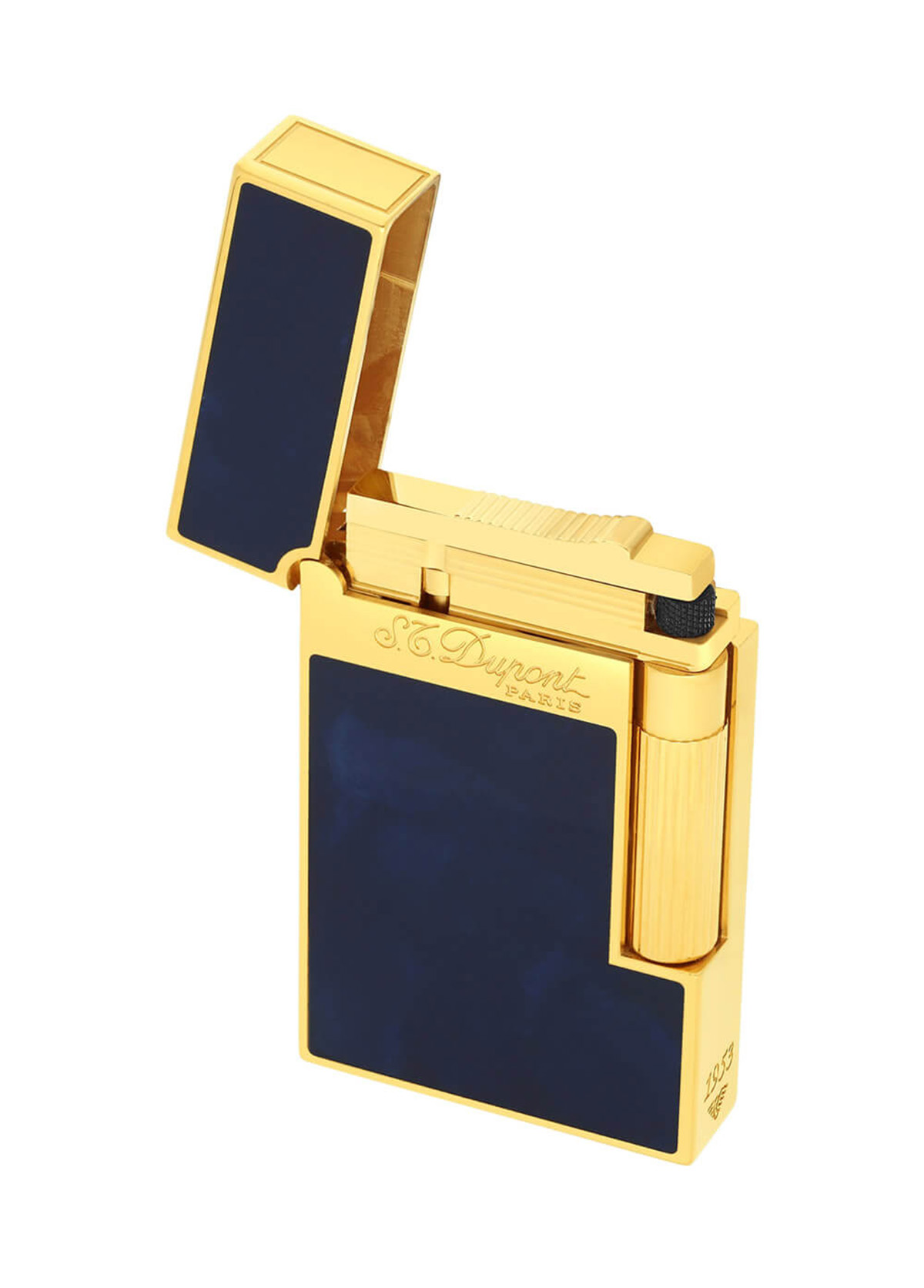 S.T. Dupont Ligne 2 Doğal Mavi Lake - Sarı Altın Kaplama Çakmak 16134