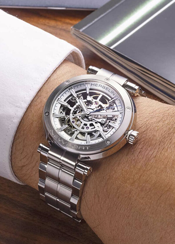 Newport Skeleton Automatic 1868BSQ12 Çelik Erkek Kol Saati